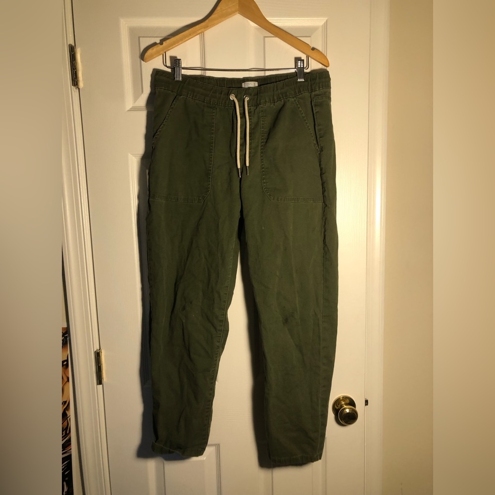 Green pants - Time and True - cargo - cropped